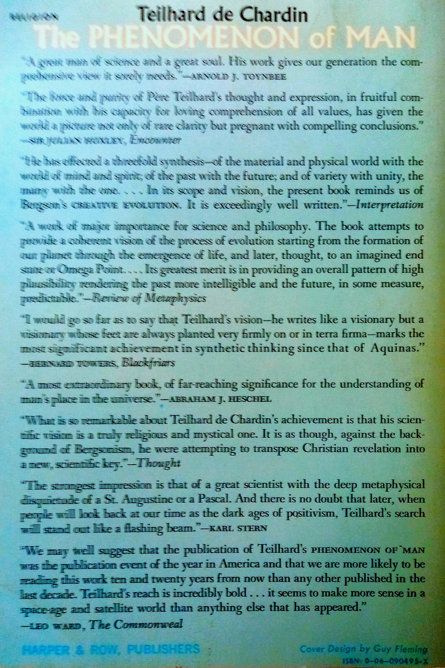 The Phenomenon of Man by Pierre Teilhard de Chardin