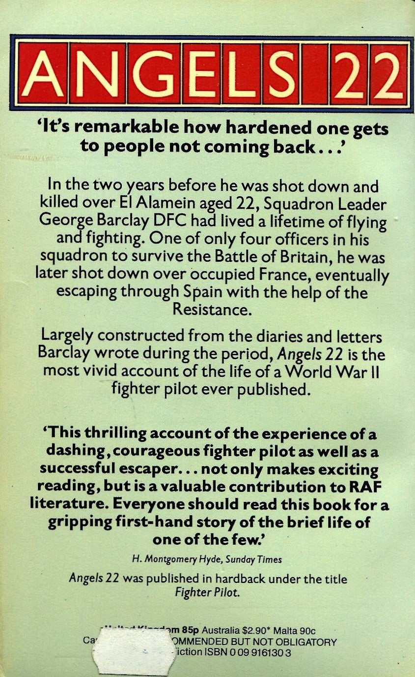 Angels 22: A Self-Portrait of a Fighter Pilot by George Barclay