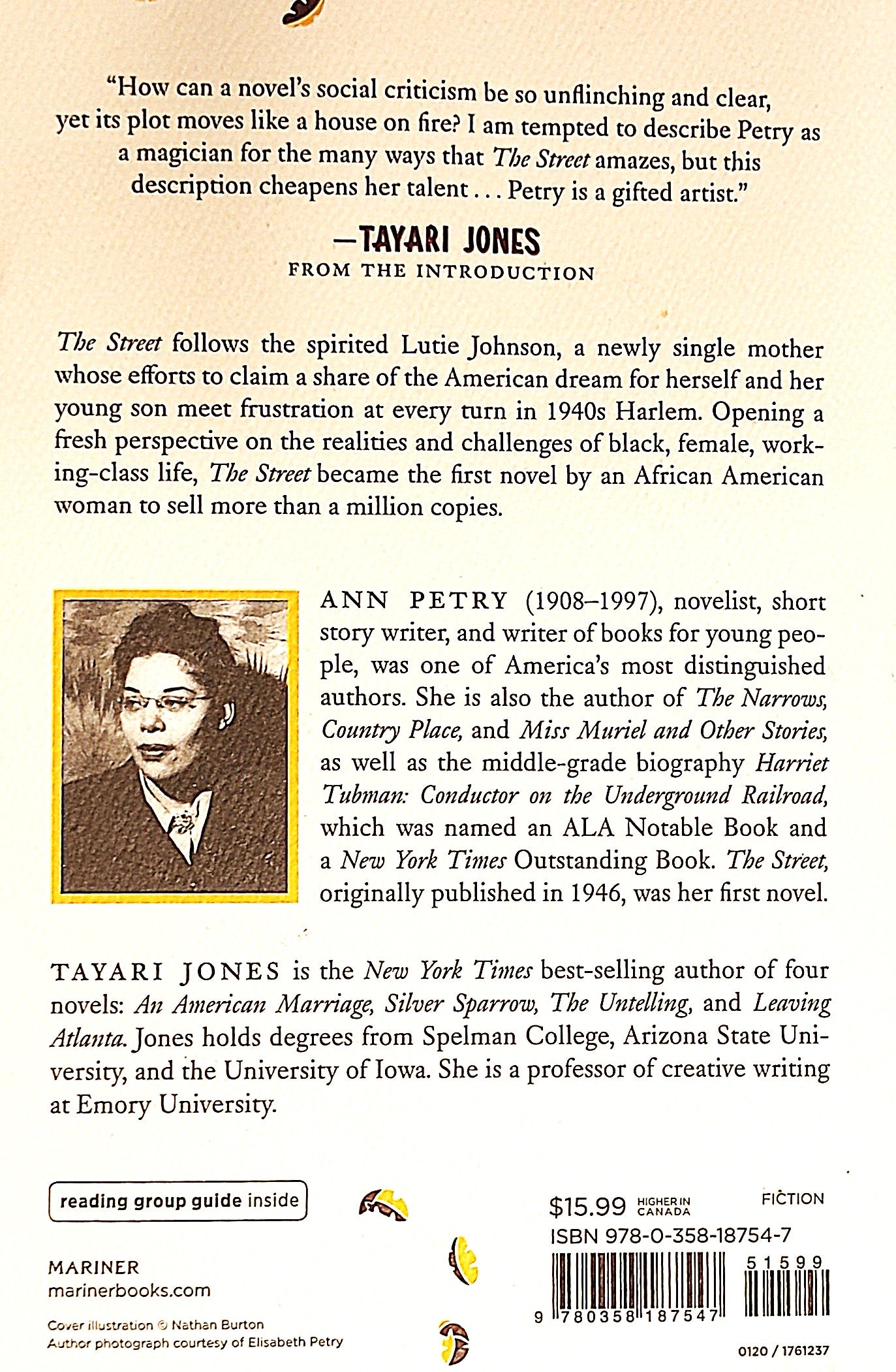 Back cover of The Street by Ann Petry