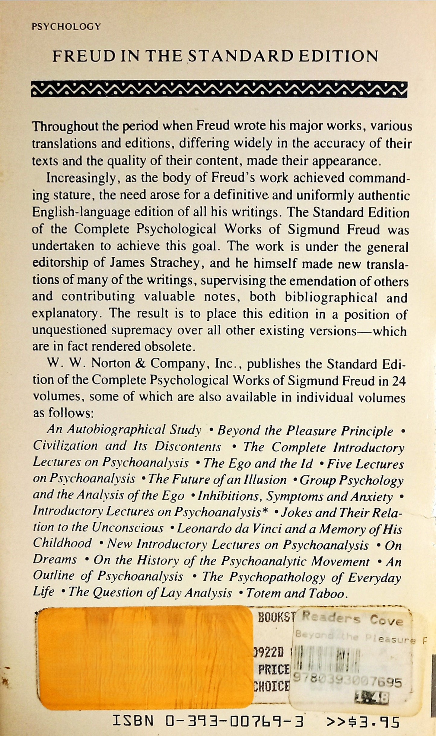 Beyond the Pleasure Principle by Sigmund Freud