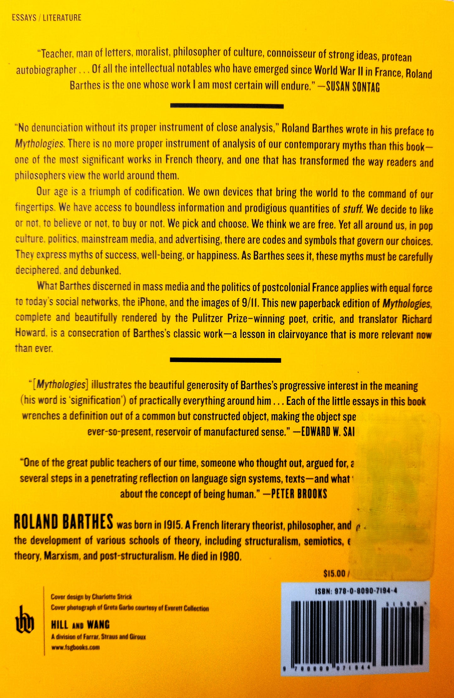 Mythologies: The Complete Edition, New Translation by Roland Barthes