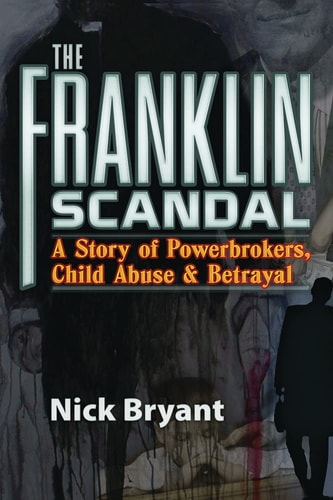 Book cover of 'The Franklin Scandal' by Nick Bryant with a dark background and text.