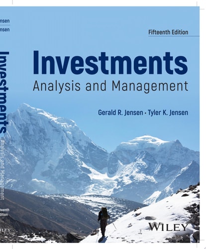 Book cover of 'Investments: Analysis and Management' with a mountainous landscape and person on a snowy slope.