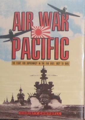 Book cover of 'Air War Pacific' with aircraft and battleship illustration.