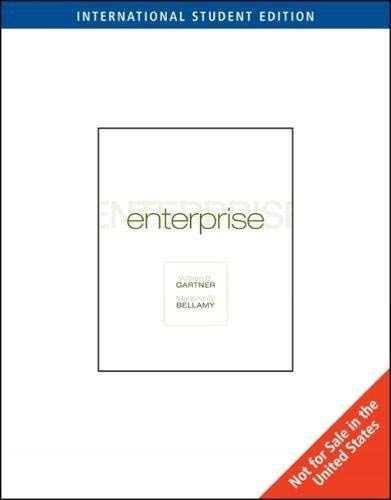 Enterprise: International Student Edition | William B. Gartner & Marlene G. Bellamy