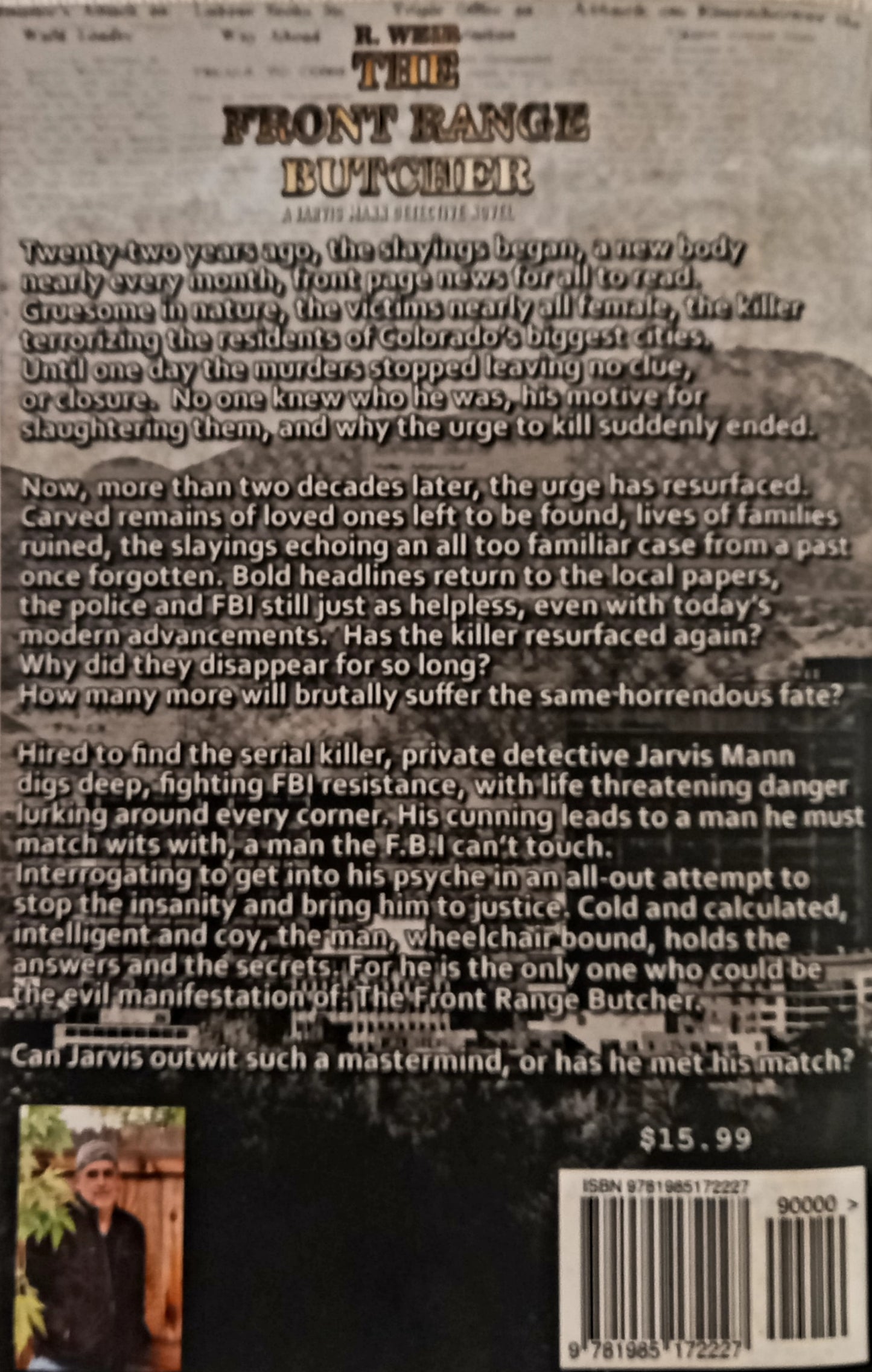 The Front Range Butcher: A Jarvis Mann Detective Novel by R. Weir