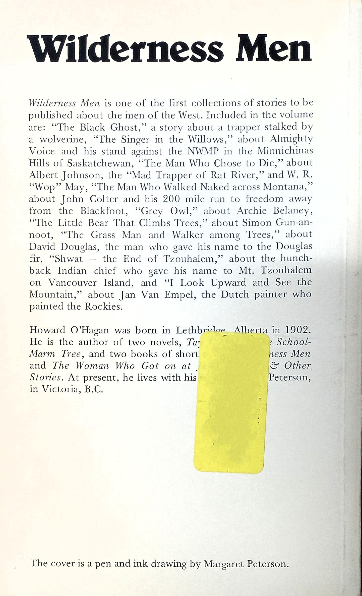 Wilderness Men by Howard O'Hagan || Biographies-Memoirs