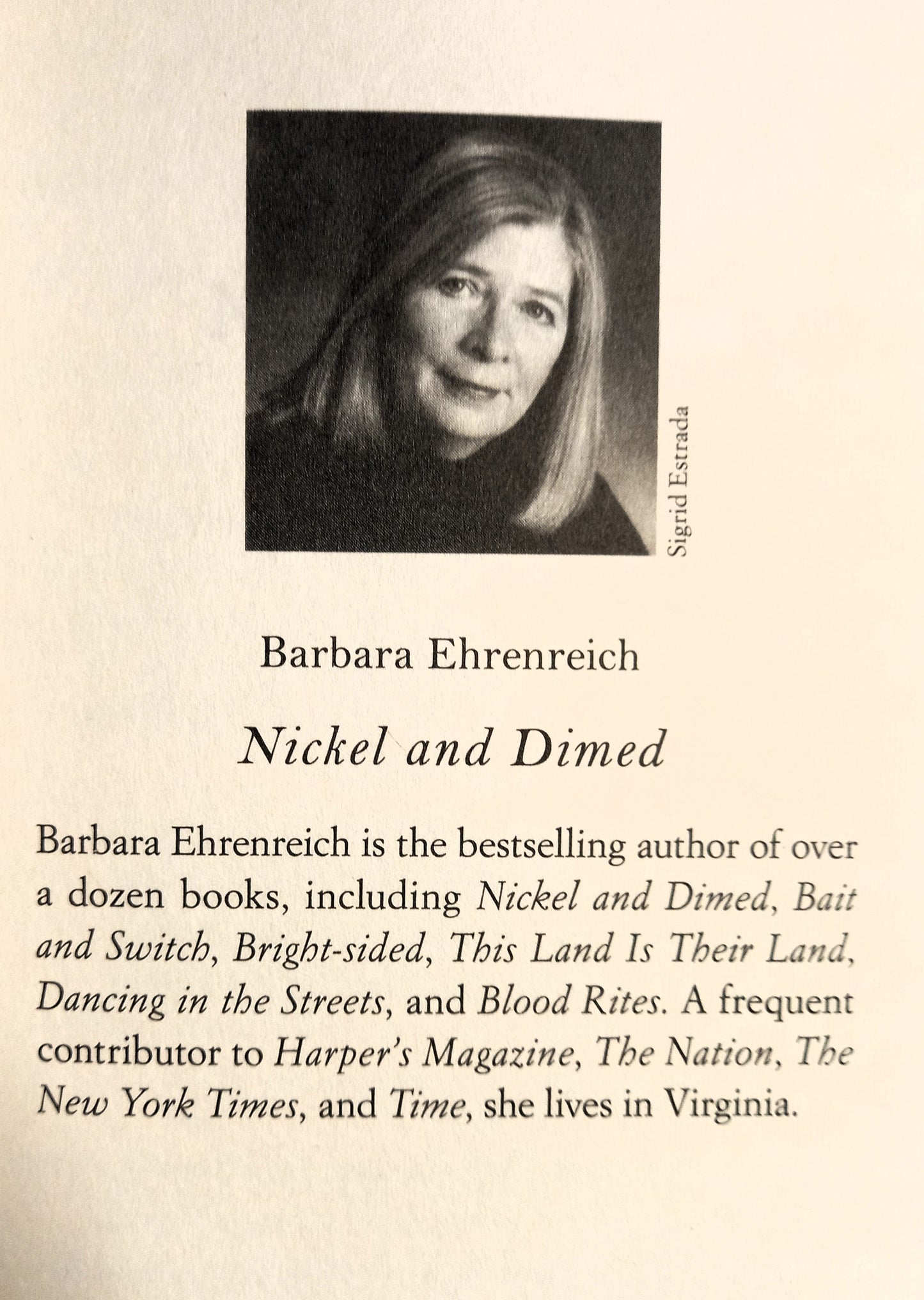 Nickel and Dimed by Barbara Ehrenreich