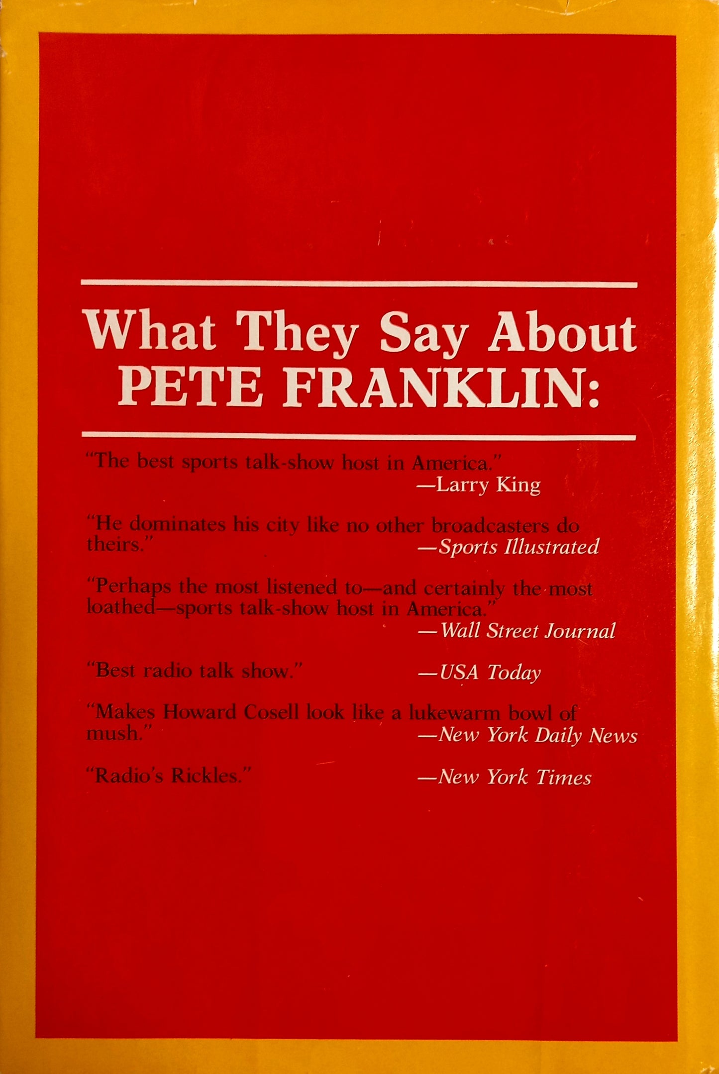 You Could Argue But You'd Be Wrong by Pete Franklin