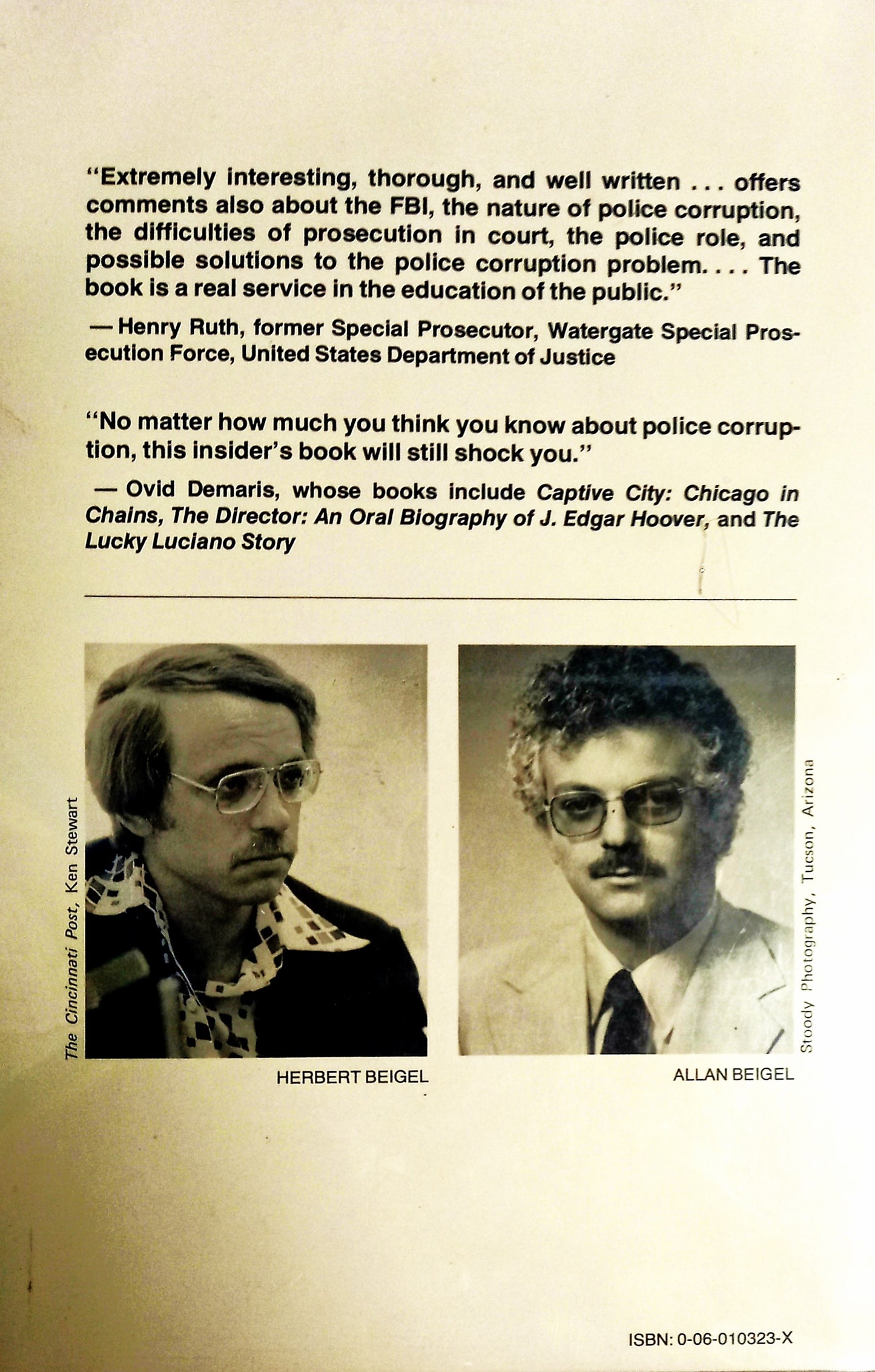Beneath the Badge by Herbert & Allan Beigel