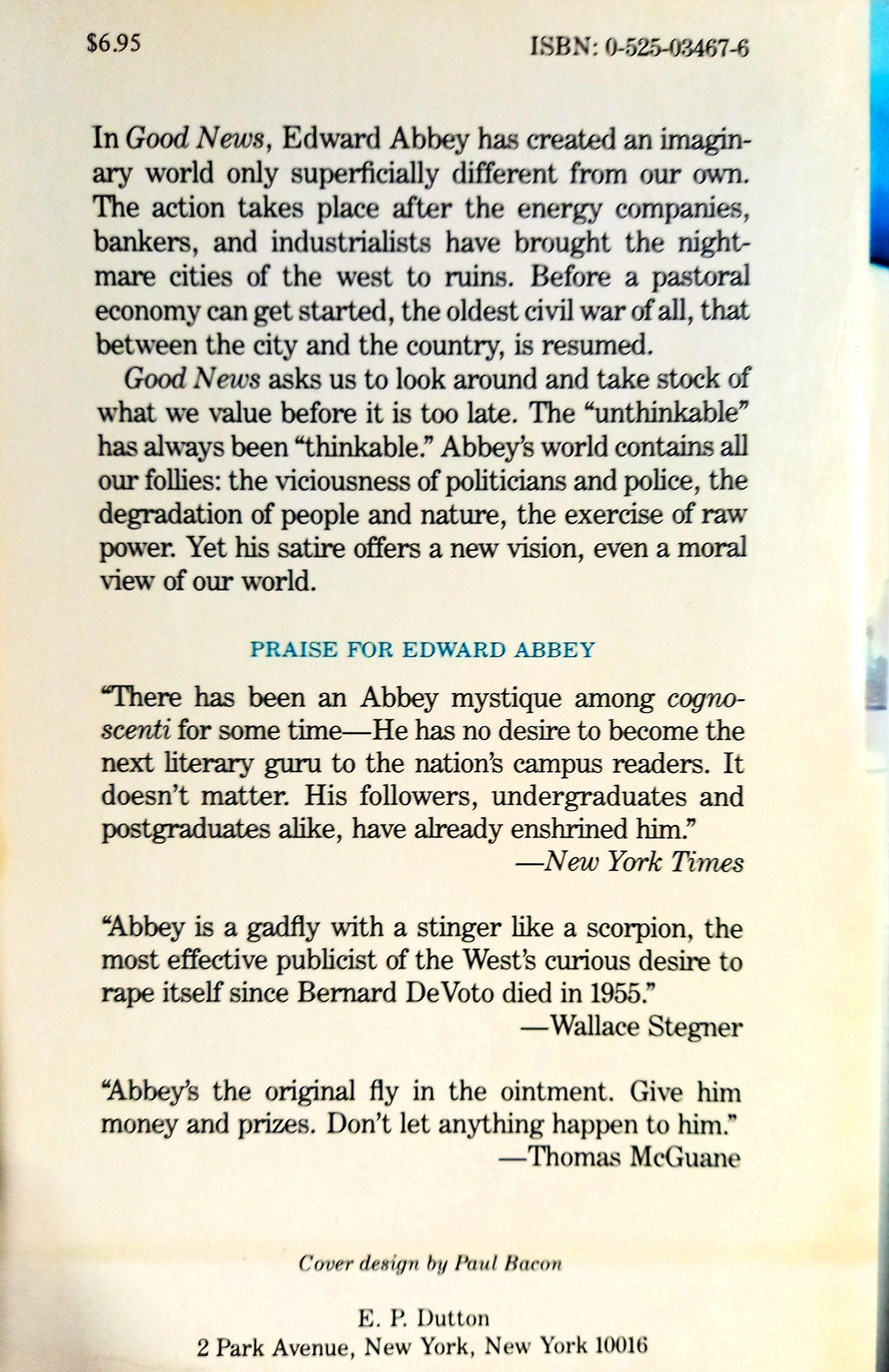 Good News by Edward Abbey