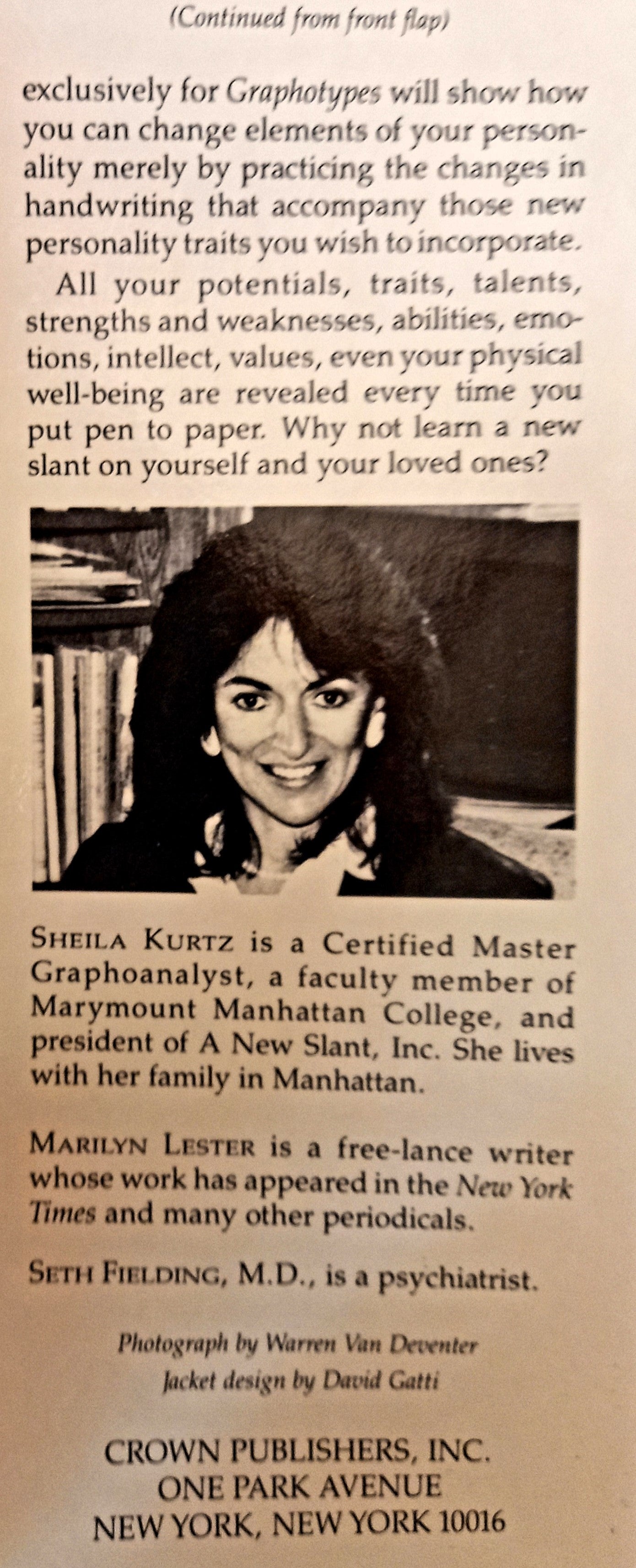 Graphotypes by Sheila Kurtz & Marilyn Lester