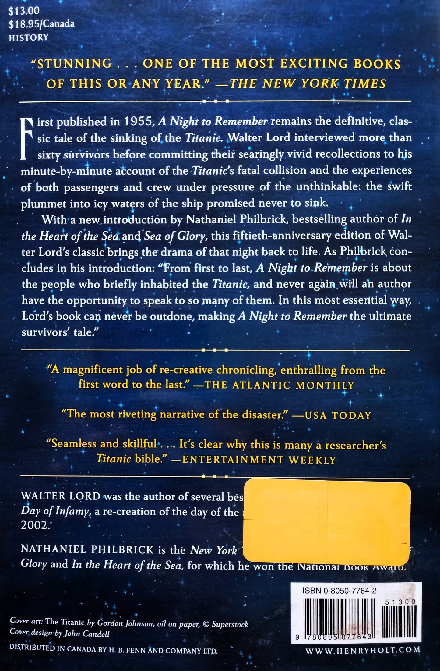 A Night to Remember by Walter Lord