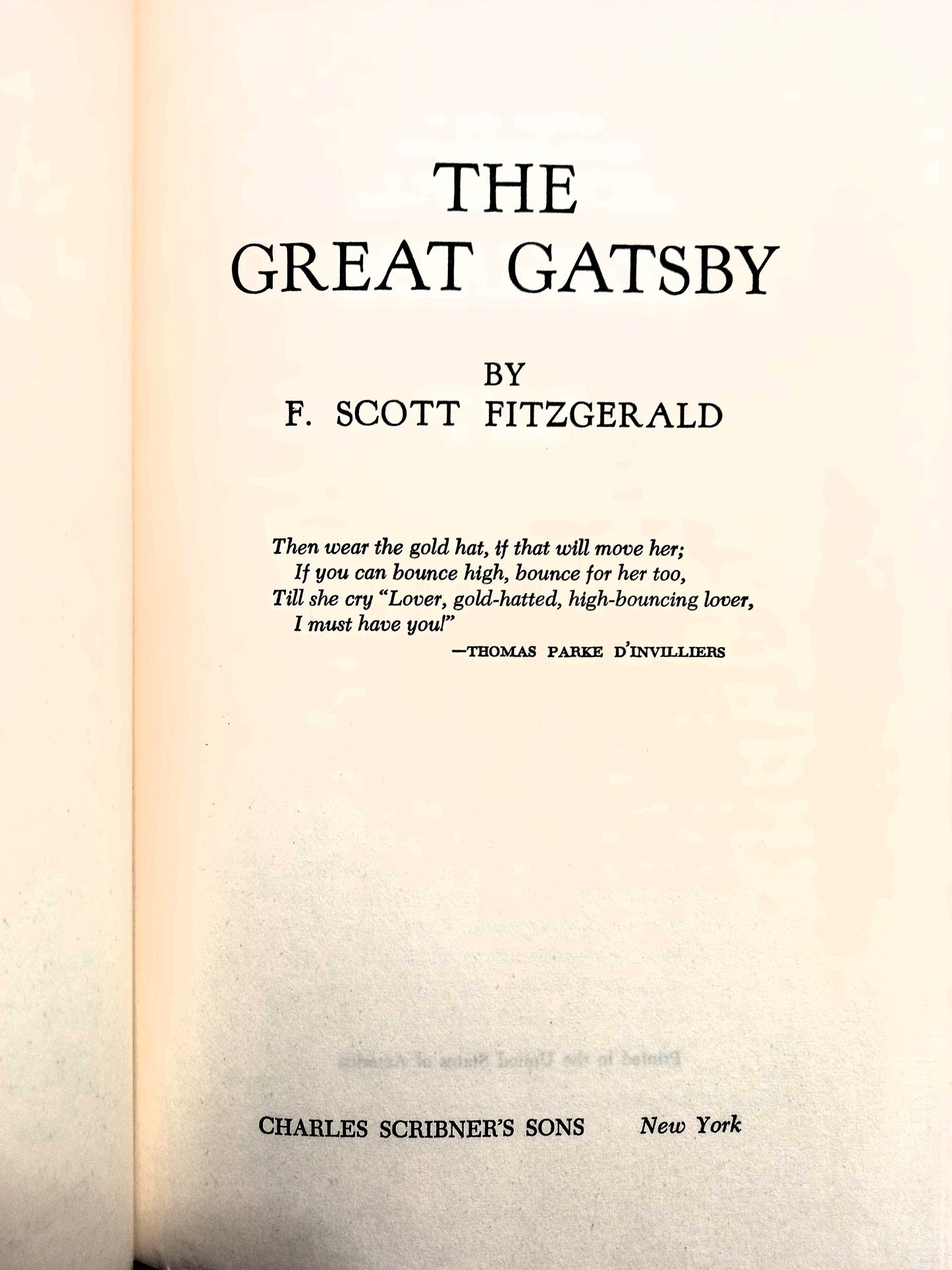 The Great Gatsby by F. Scott Fitzgerald