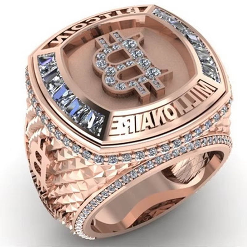 Bust-Down Bitcoin Championship Ring | Blockchain Jewelry Flex