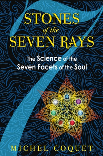 Book cover of 'Stones of the Seven Rays' with a star design and blue background