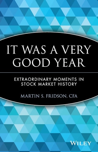 Book cover of 'It Was a Very Good Year' with a geometric blue pattern