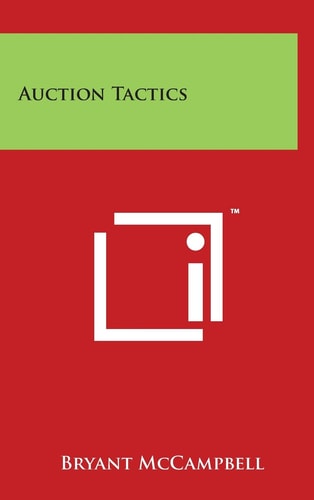 Book cover of 'Auction Tactics' by Bryant McCampbell with a green and red design.