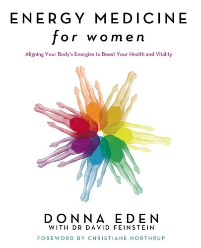 Book cover of 'Energy Medicine for Women' by Donna Eden with Dr. David Feinstein on a white background.