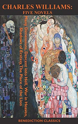 Book cover of 'Five Novels' by Charles Williams with artistic illustrations on a black background