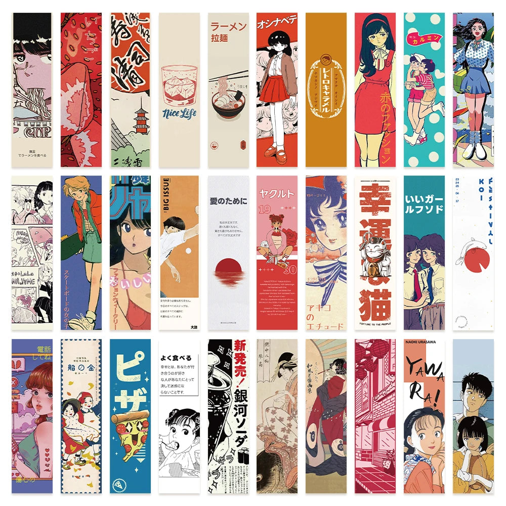 Bookmarks 30-Set Japanese Anime Showa Era