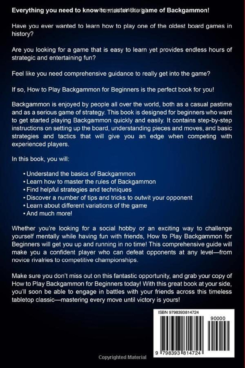 How to Play Backgammon for Beginners by Cade Hill || Casino-Game Books