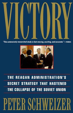 Book cover of 'Victory' by Peter Schweizer with a blue background and gold text.