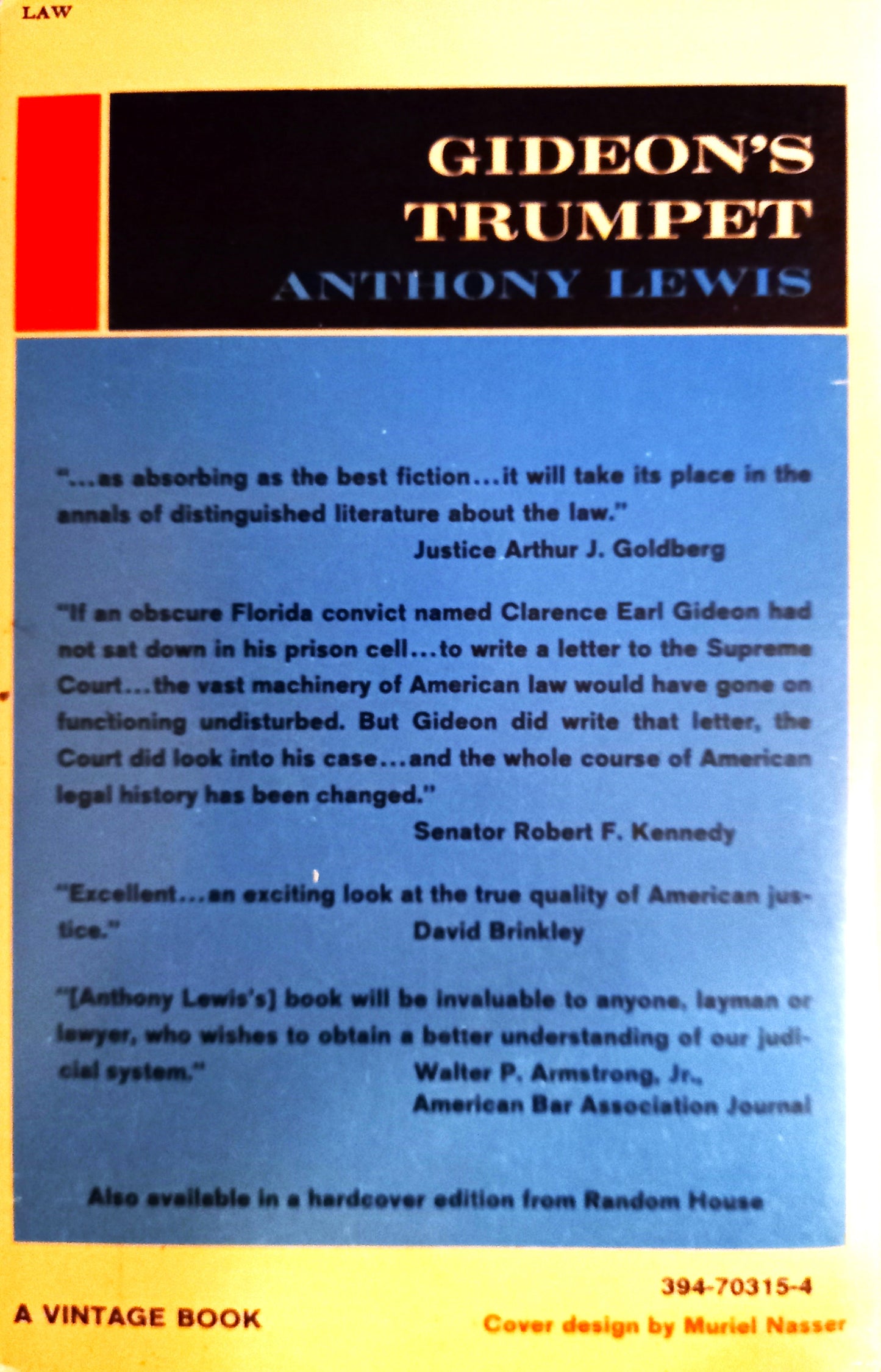 Gideon's Trumpet by Anthony Lewis