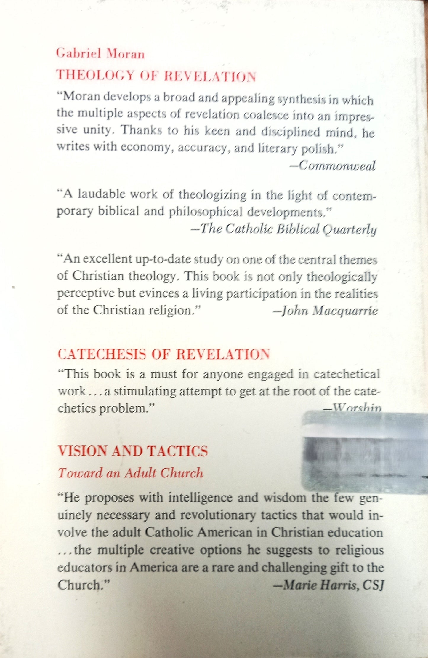 Theology of Revelation by Gabriel Moran