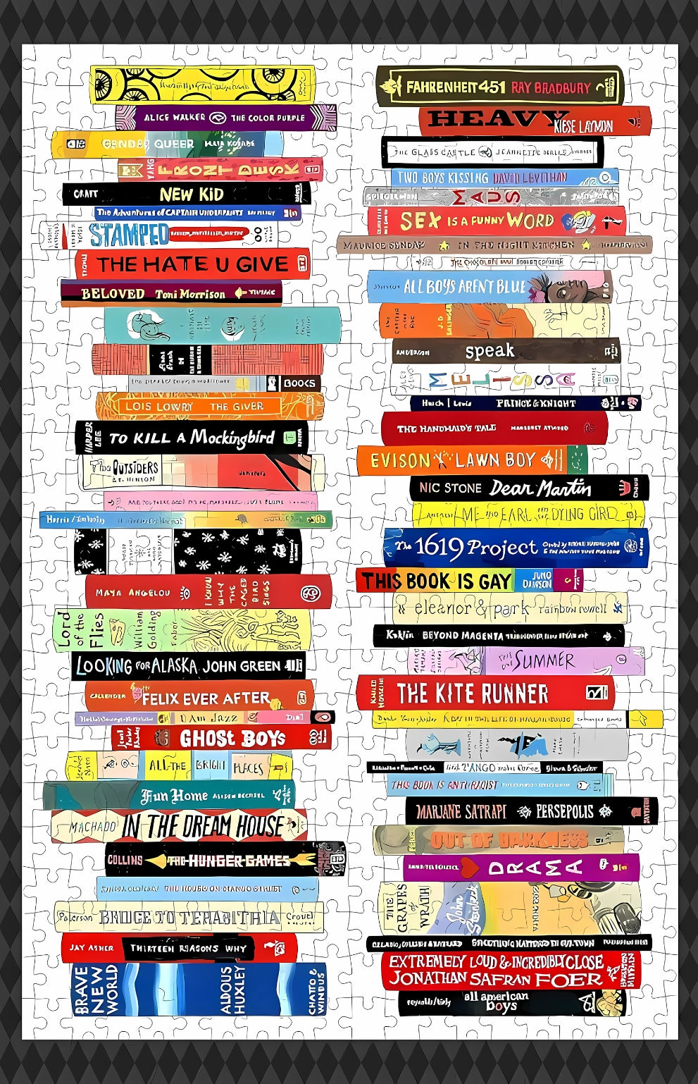 Banned Books 500-Piece Jigsaw Puzzle by Bibliophile