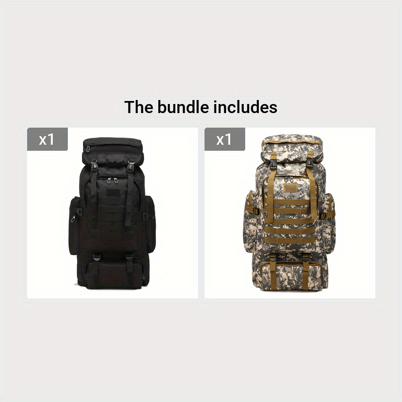 Tactical Backpack for Durable Hiking, Camping & Camo Bag by JUMAHE