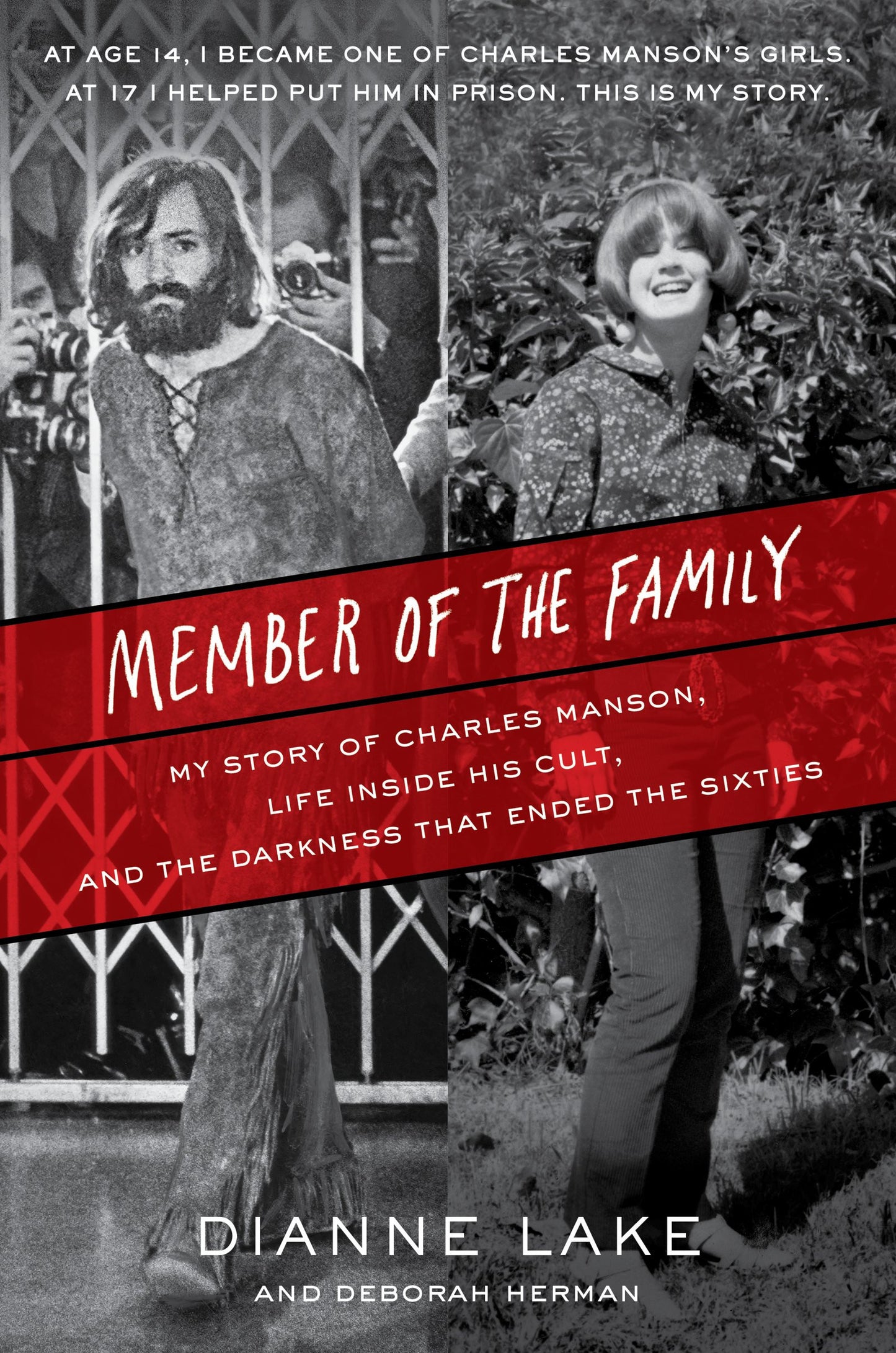 Book cover of 'Member of the Family' by Dianne Lake and Deborah Herman, featuring black and white photos of a man and woman.