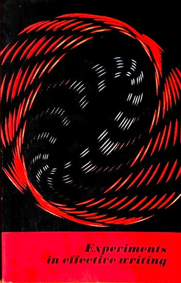 Cover of the book 'Experiments in Effective Writing' by Victor E. Gould, featuring a red and black design with a spiral pattern.