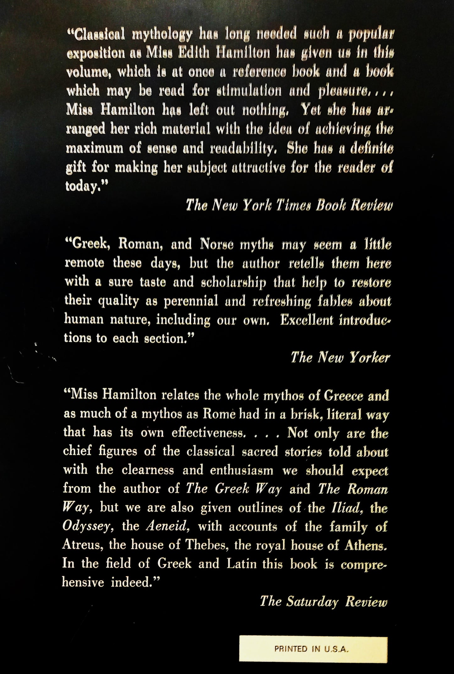 Mythology by Edith Hamilton