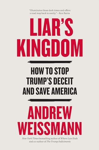 Book cover of 'Liar's Kingdom' by Andrew Weisman with red and black text on a white background.