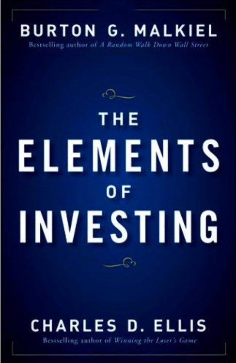 This image features the cover of the book titled "The Elements of Investing" by Burton G. Malkiel.