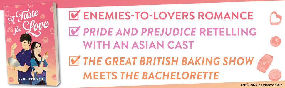 Book cover of 'A Taste for Love' with promotional text about enemies-to-lovers romance and retelling.