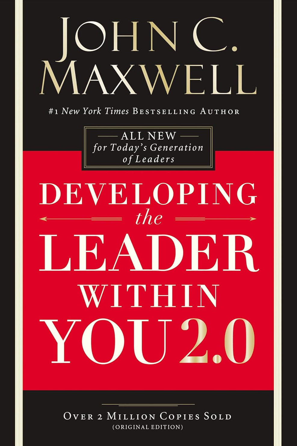 This image displays the cover of "Developing the Leader Within You 2.0" by John C.