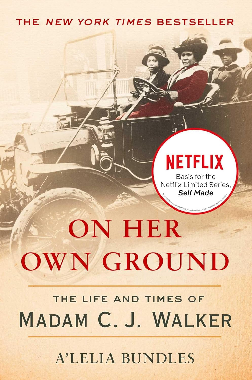 Book cover of 'On Her Own Ground: The Life and Times of Madam C.J. Walker' by ALelia Bundles