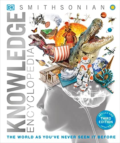 DK Smithsonian Knowledge Encyclopedia cover with illustrations and text
