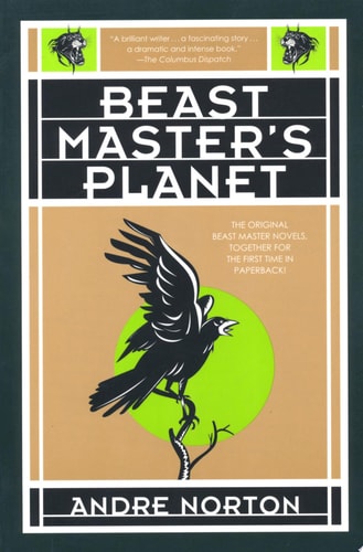 Book cover of 'Beast Master's Planet' by Andre Norton with a black bird on a green circle.