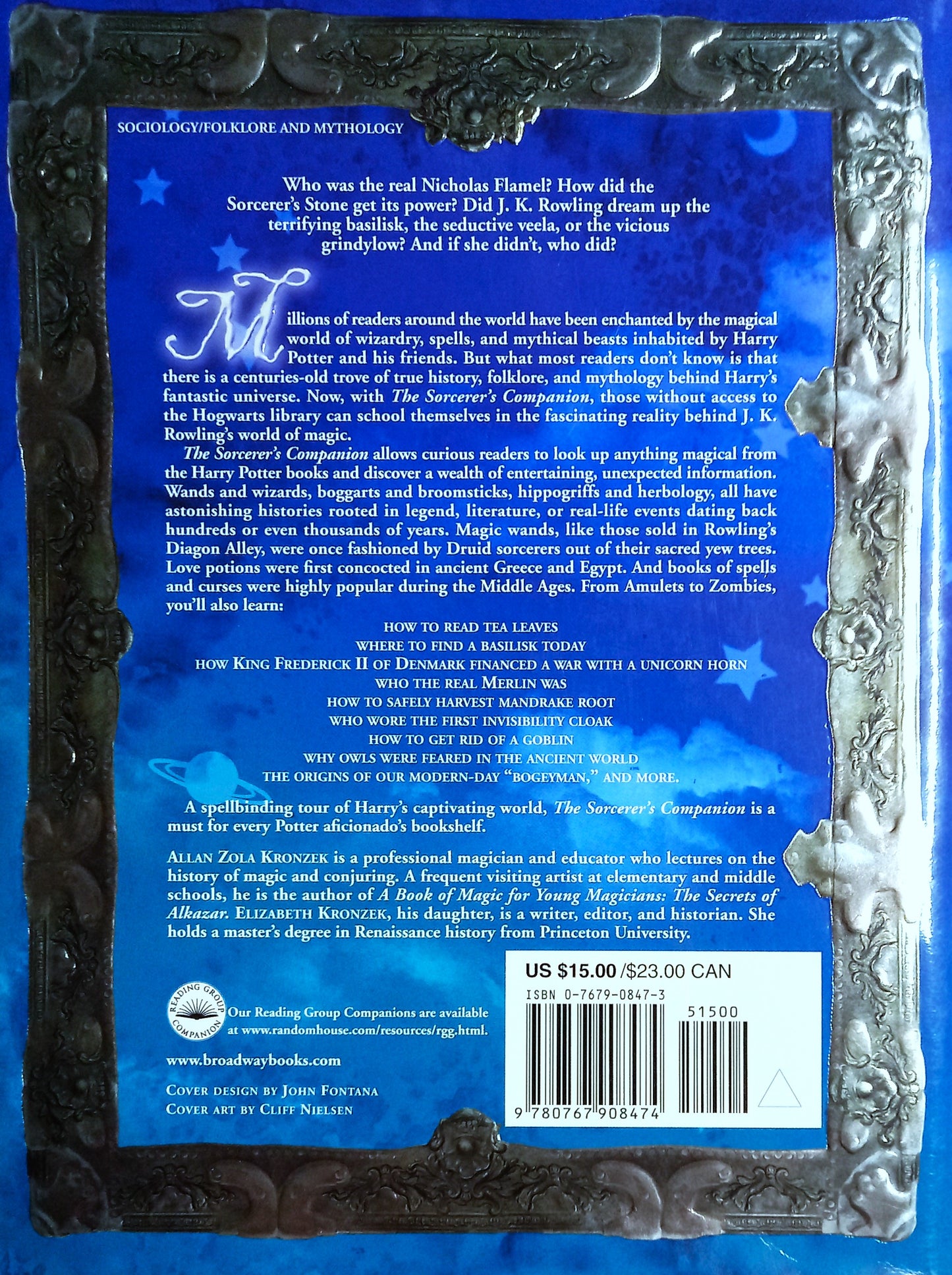 The Sorcerer's Companion: A Guide to the Magical World of Harry Potter by Allan Zola Kronzek and Elizabeth Kronzek