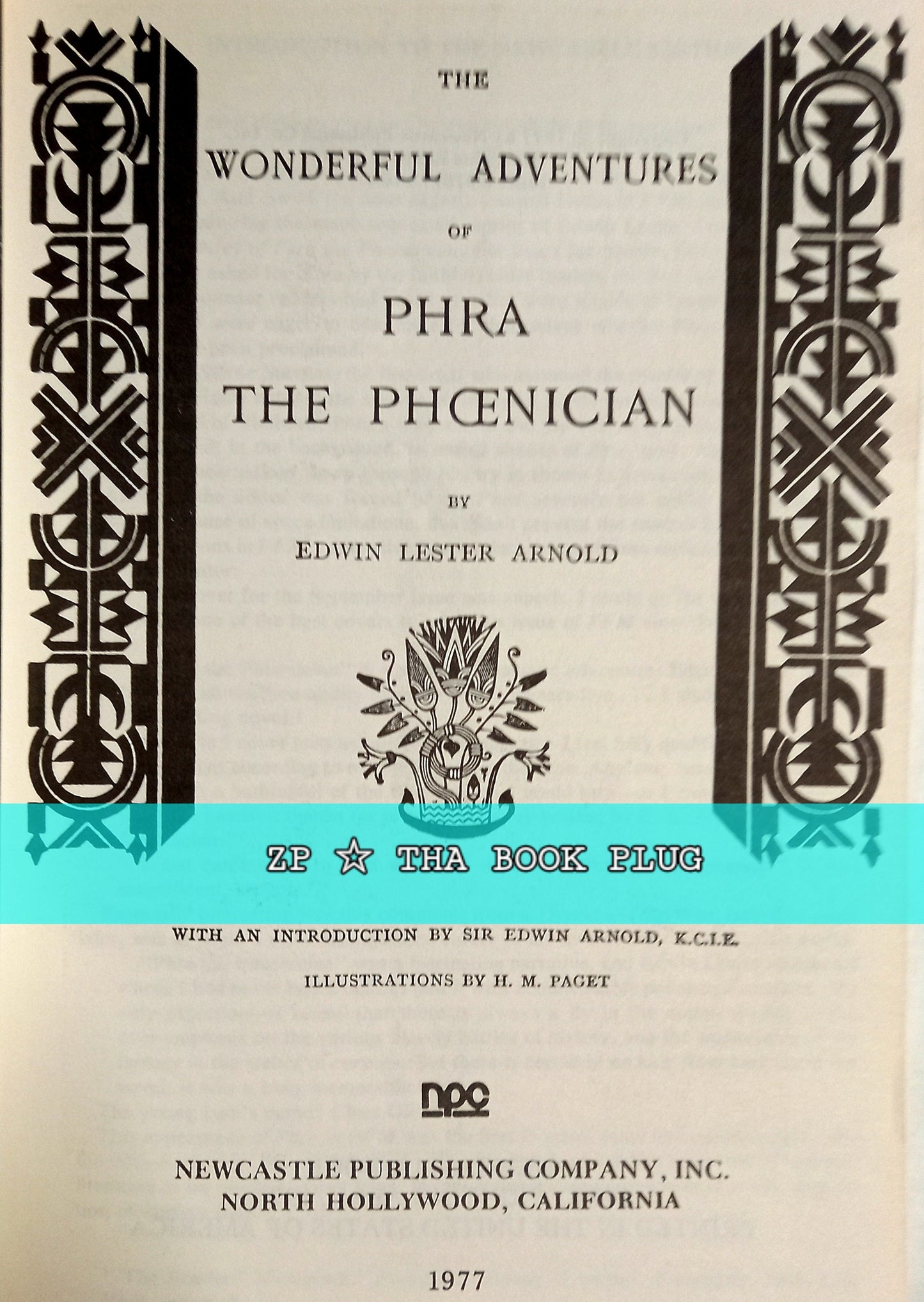 Title page of The Wonderful Adventures of Phra the Phoenician by Edwin Lester Arnold