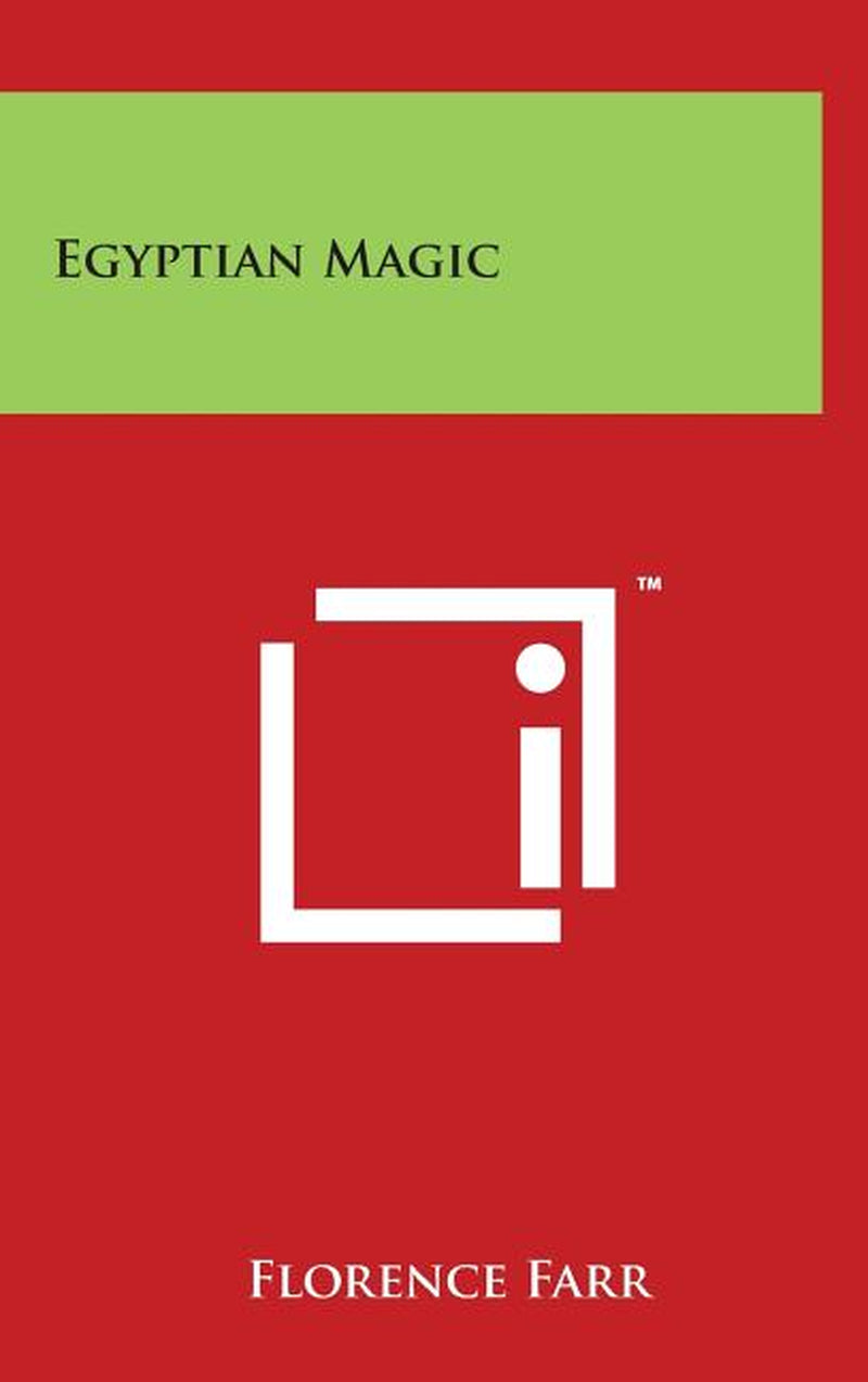 Cover of the book 'Egyptian Magic' by Florence Farr with a red background and the book title displayed at the top.