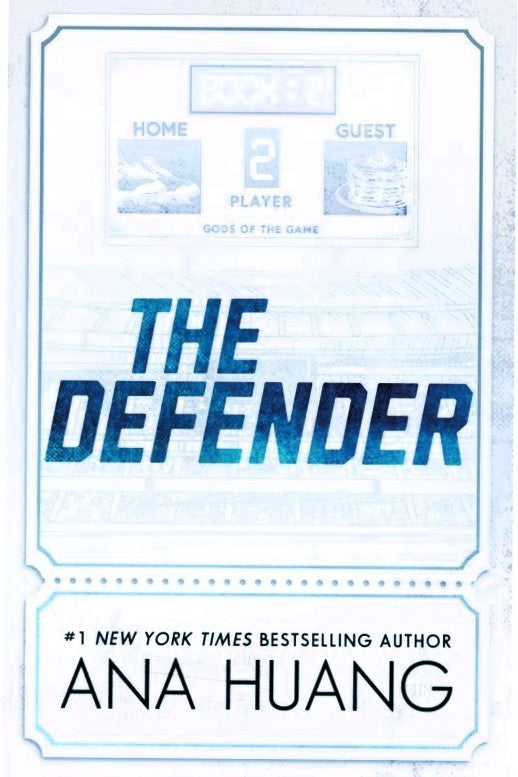 Book cover of 'The Defender' by Ana Huang with futuristic design elements.