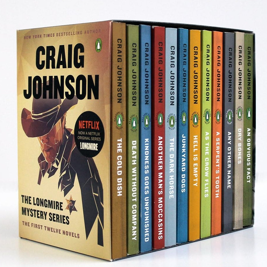 Collection of Craig Johnson books in a collection box set with covers on a white background