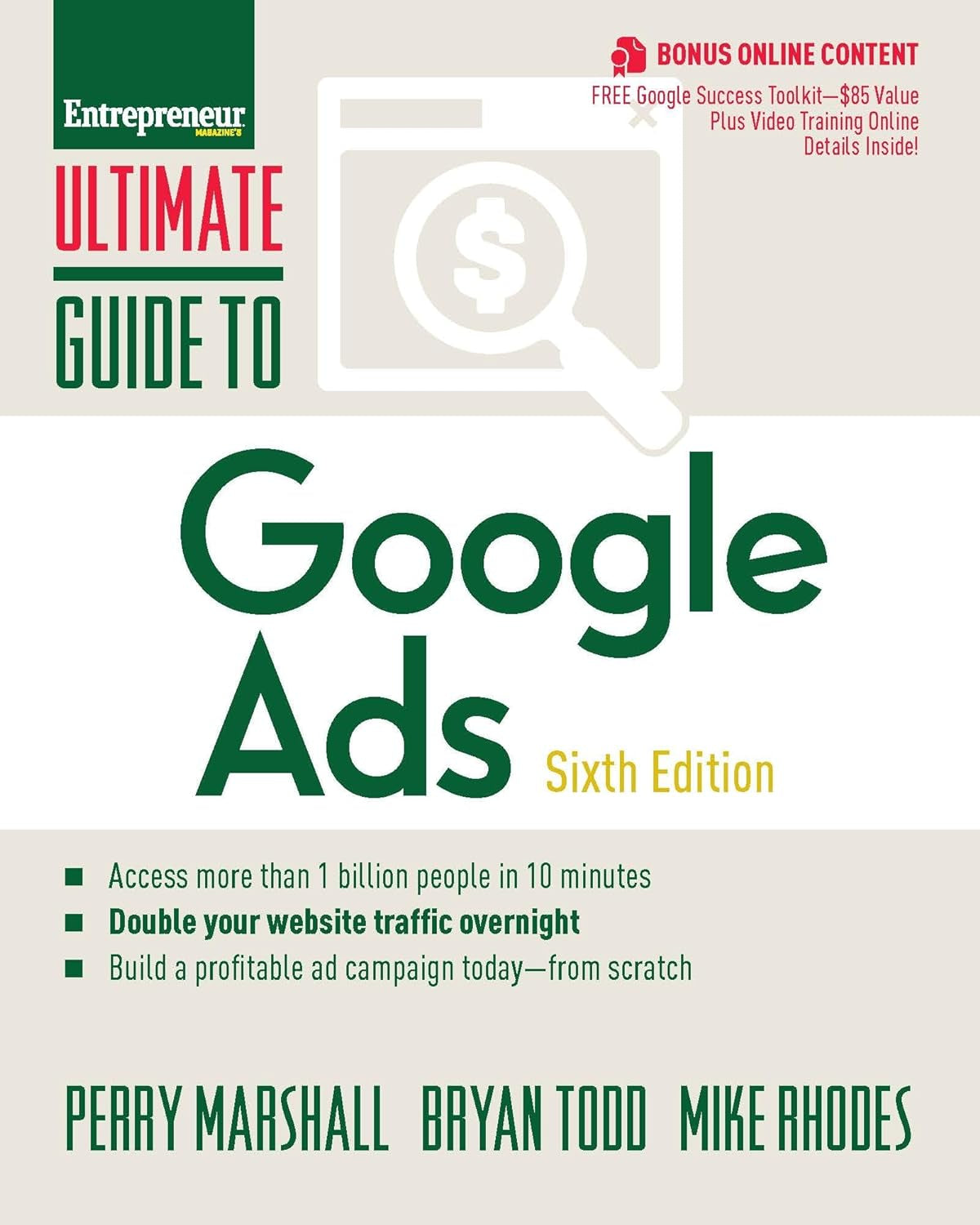 Cover of the book 'Ultimate Guide to Google Ads' by Perry Marshall, Mike Rhodes & Bryan Todd, showing the title and names of the authors.