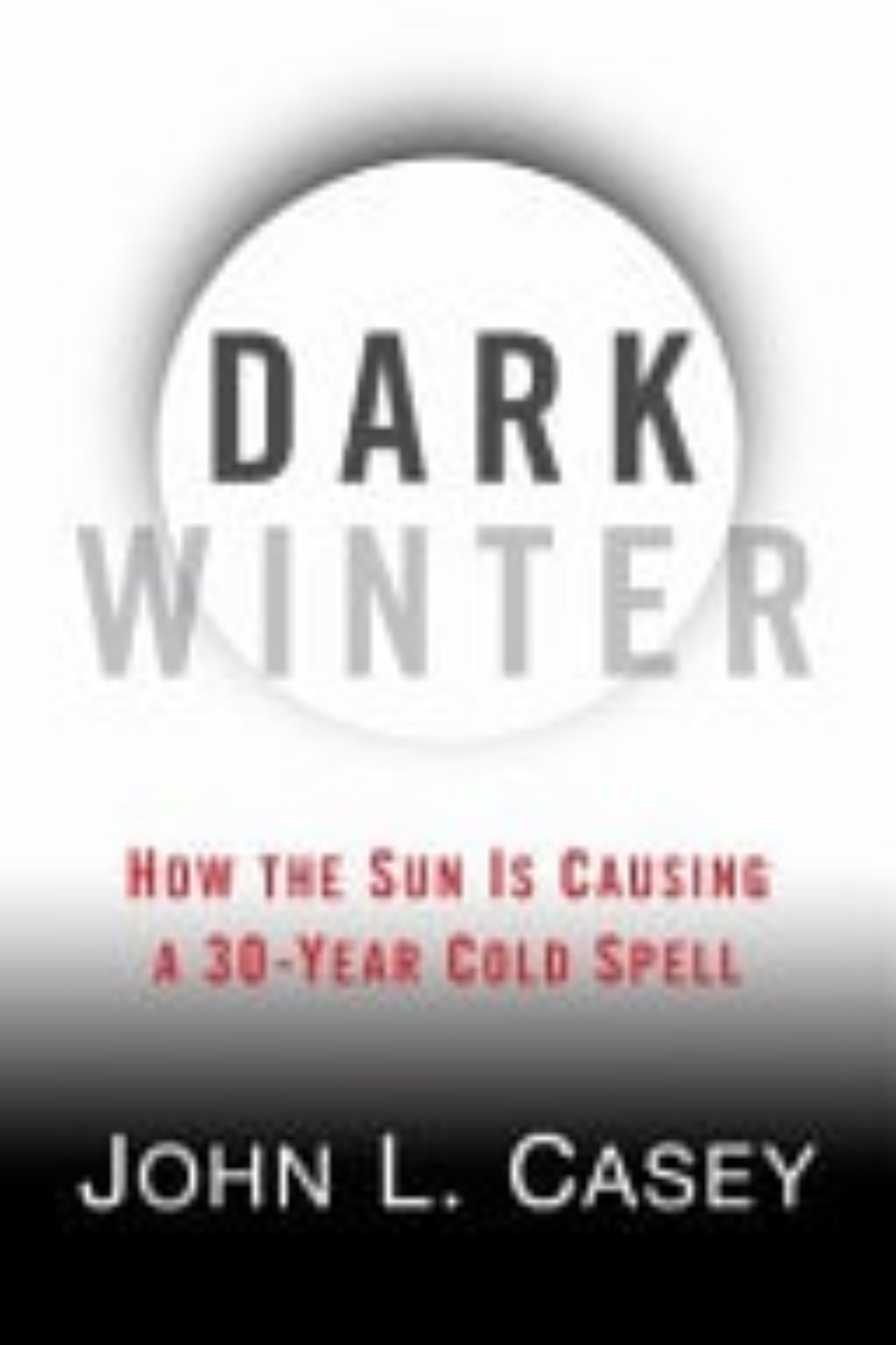 Book cover of 'Dark Winter' by John L. Casey with a black background