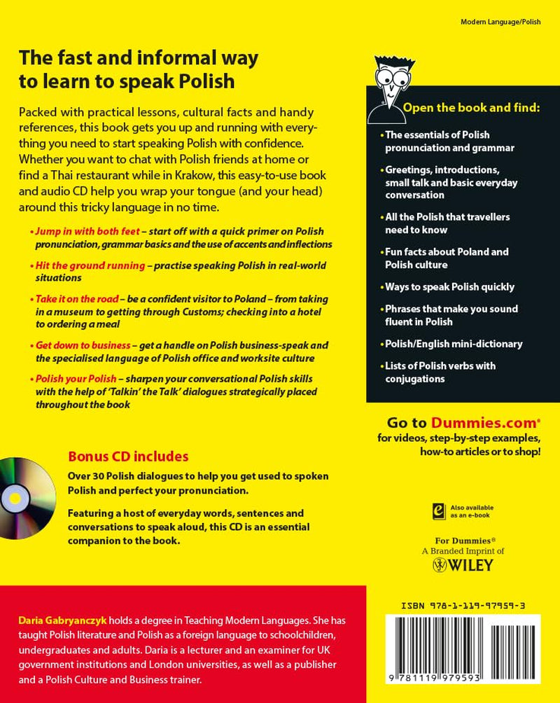 Polish for Dummies by Daria Gabryanczyk || Polish-Language Books