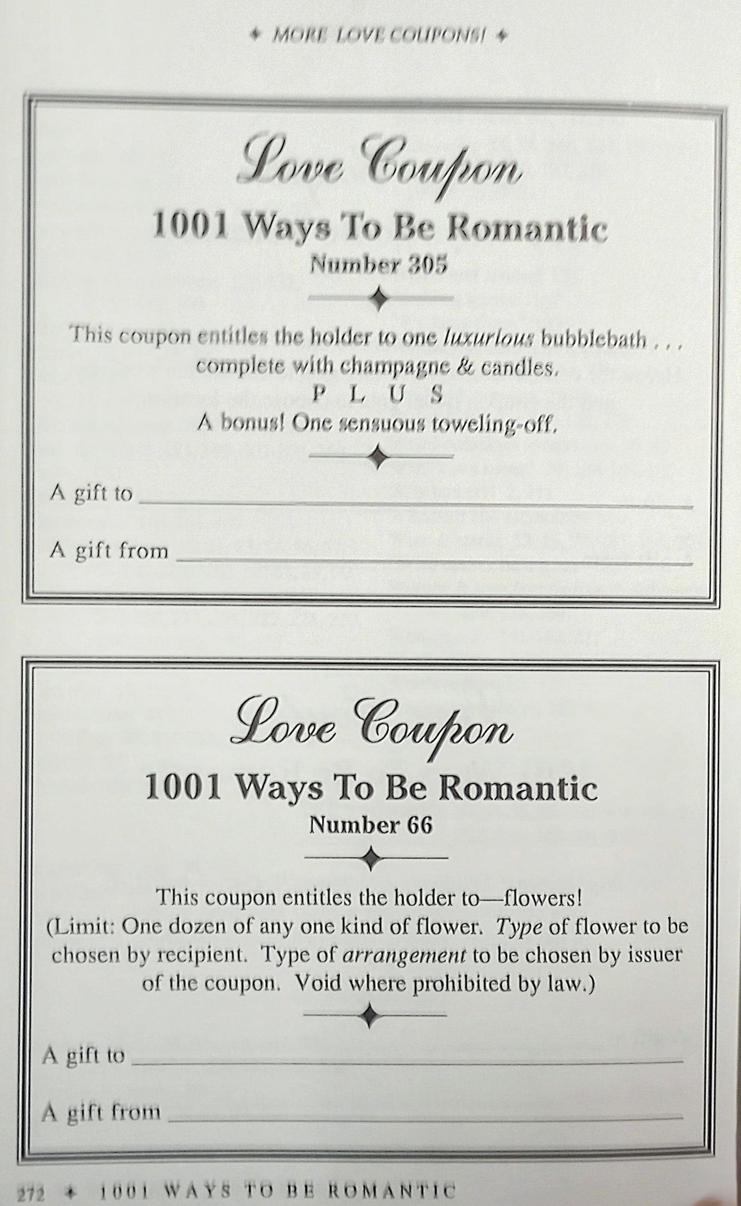 1001 Ways to Be Romantic by Gregory J.P. Godek